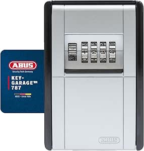 ABUS KeyGarage 787 - Schlüsselbox zur Wandmontage - für Schlüssel oder kleine Wertgegenstände - 46331 - Schwarz-Silber