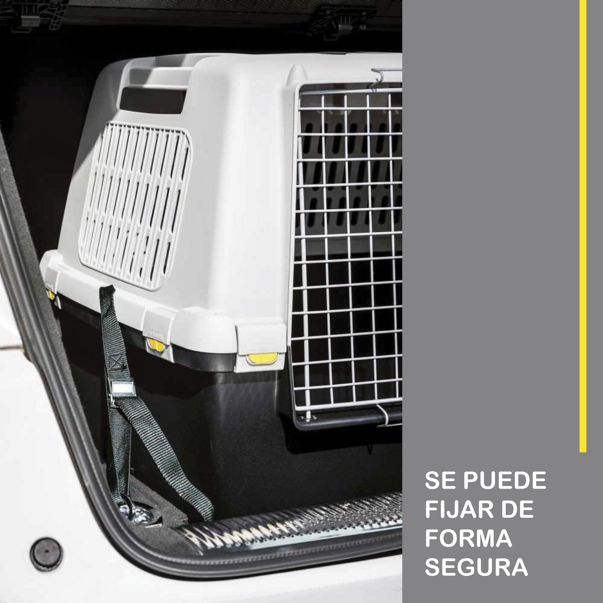 Transportín Rígido Perro Grande IATA Plástico 80x62x60cm | plástico, apto IATA, 80x62x60cm