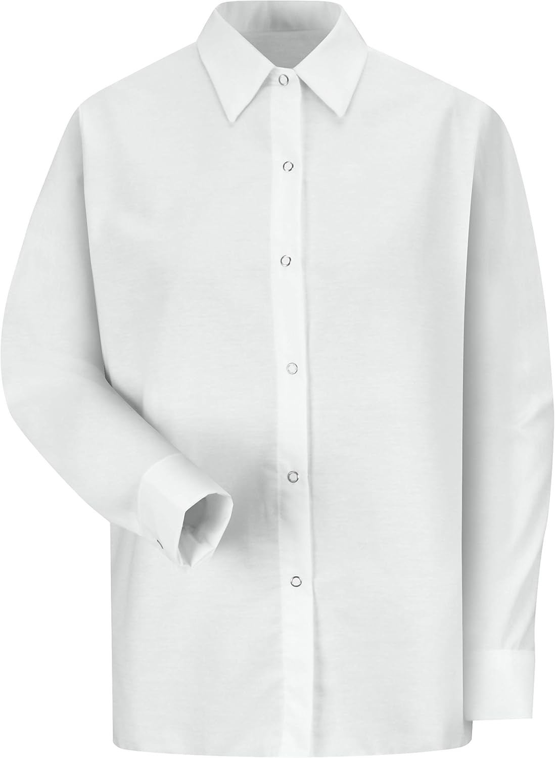 Red Kap Women's Specialized Pocketless Work Shirt, White, 2X-Large