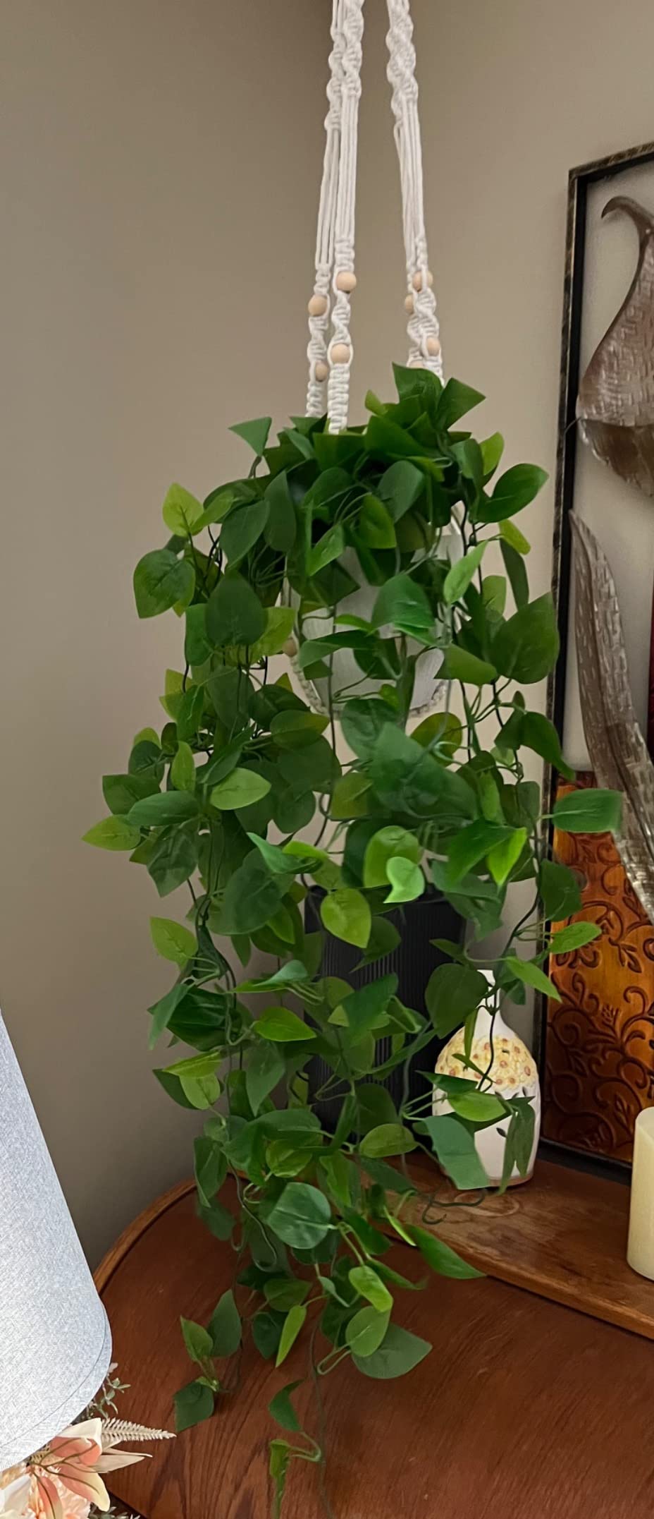 3/mo Finance QCQHDU Fake Hanging Plant with Pot,Artificial Hanging