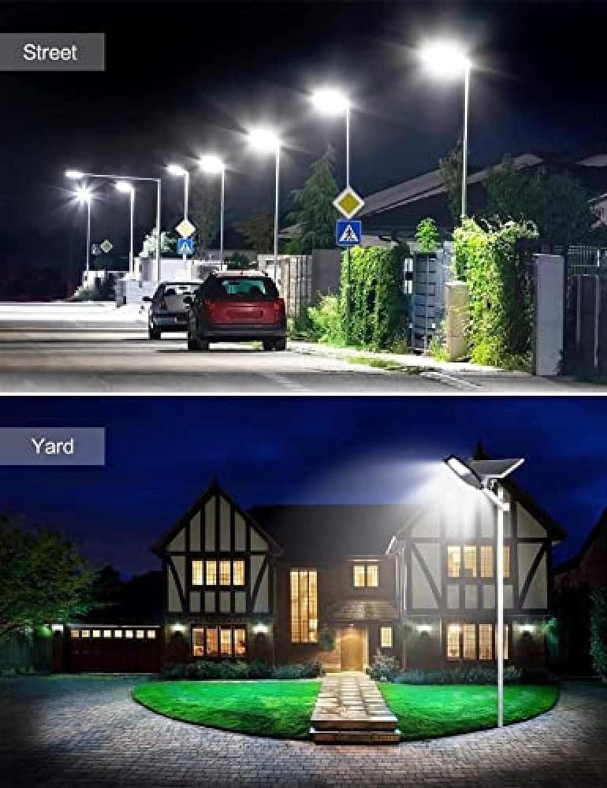 Zewnętrzna lampa solarna do użytku na zewnątrz, solarne światła powodziowe LED na zewnątrz, solarna lampa uliczna od zmierzchu do świtu, lampa solarna z pilotem zdalnego sterowania, na parking, Pathwa