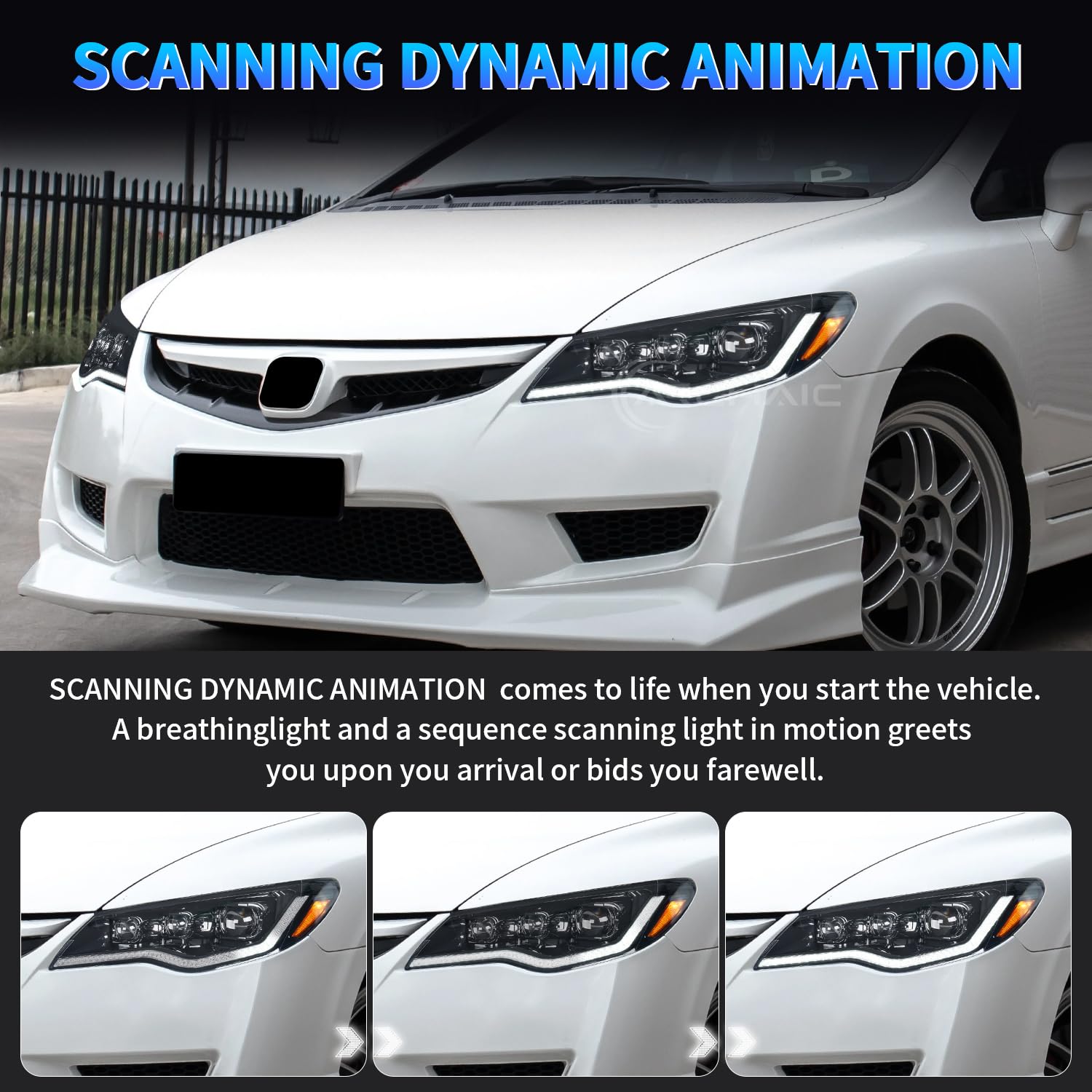 Amazon.com: Archaic Headlights Assembly for 8th Gen Honda Civic