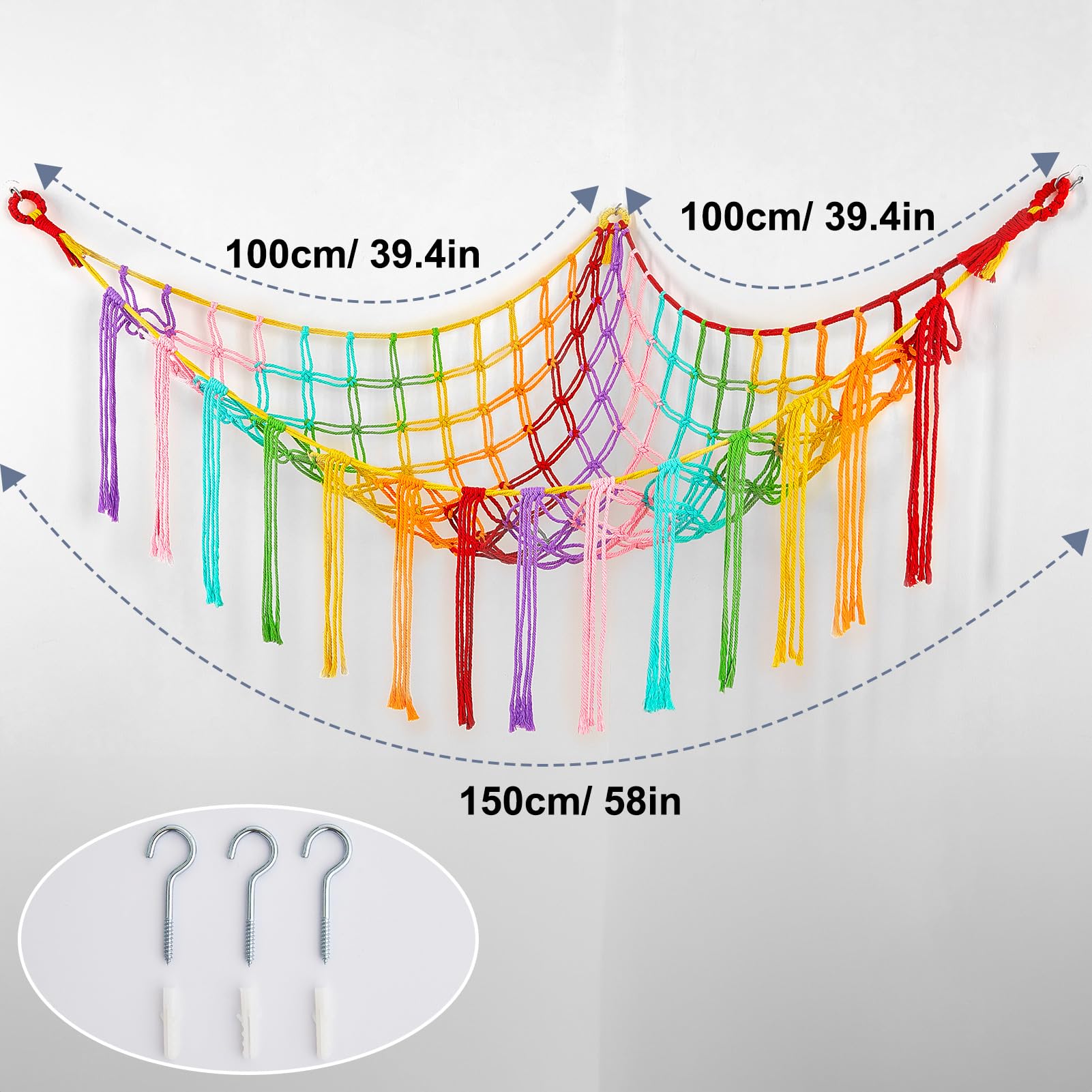 MHJY Kuscheltier Aufbewahrung Spielzeug Aufbewahrung Netz Stofftier Hängematte Kuscheltiernetz Kinderzimmer Deko Hängend Organizer für Schlafzimmer