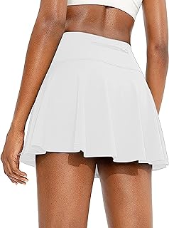 Jhsnjnr Womens Pleated Tennis Skirt with Pockets Shorts High Waisted Athletic Golf Running Skorts Skirts