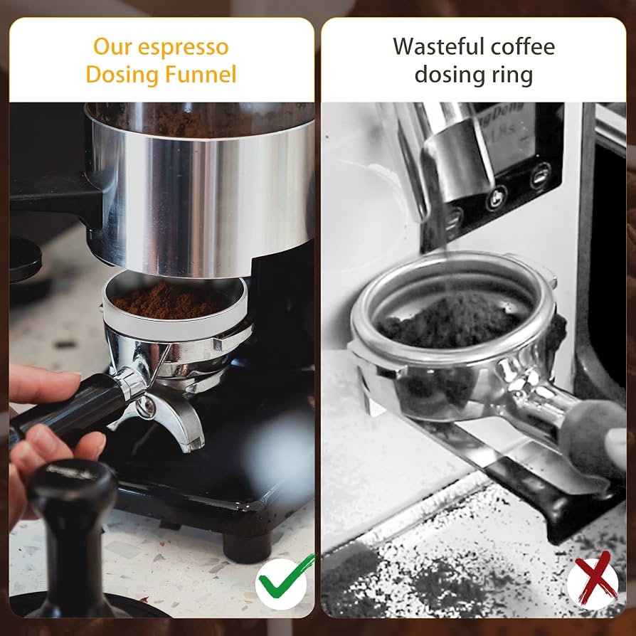 Normcore 58mm Dosierring – Magnetischer Kaffeetrichter Für Siebträger, WDT-kompatibel – Schwarz Eloxiert