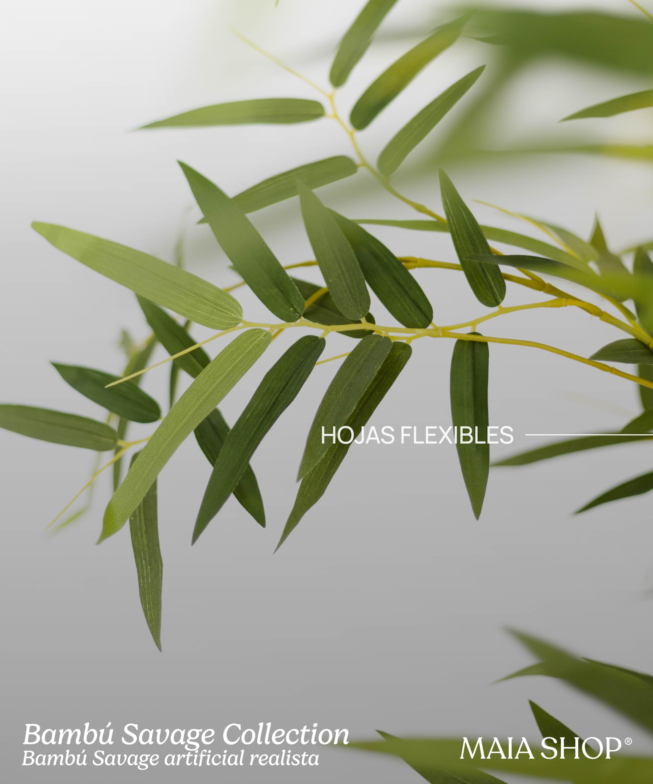 Maia Shop | Künstlicher Bambus Savage | Kunstpflanzen | Künstlicher Baum | Maße: 180 cm | Große künstliche Pflanze | Fake Plant | Deko | Deko Pflanzen |