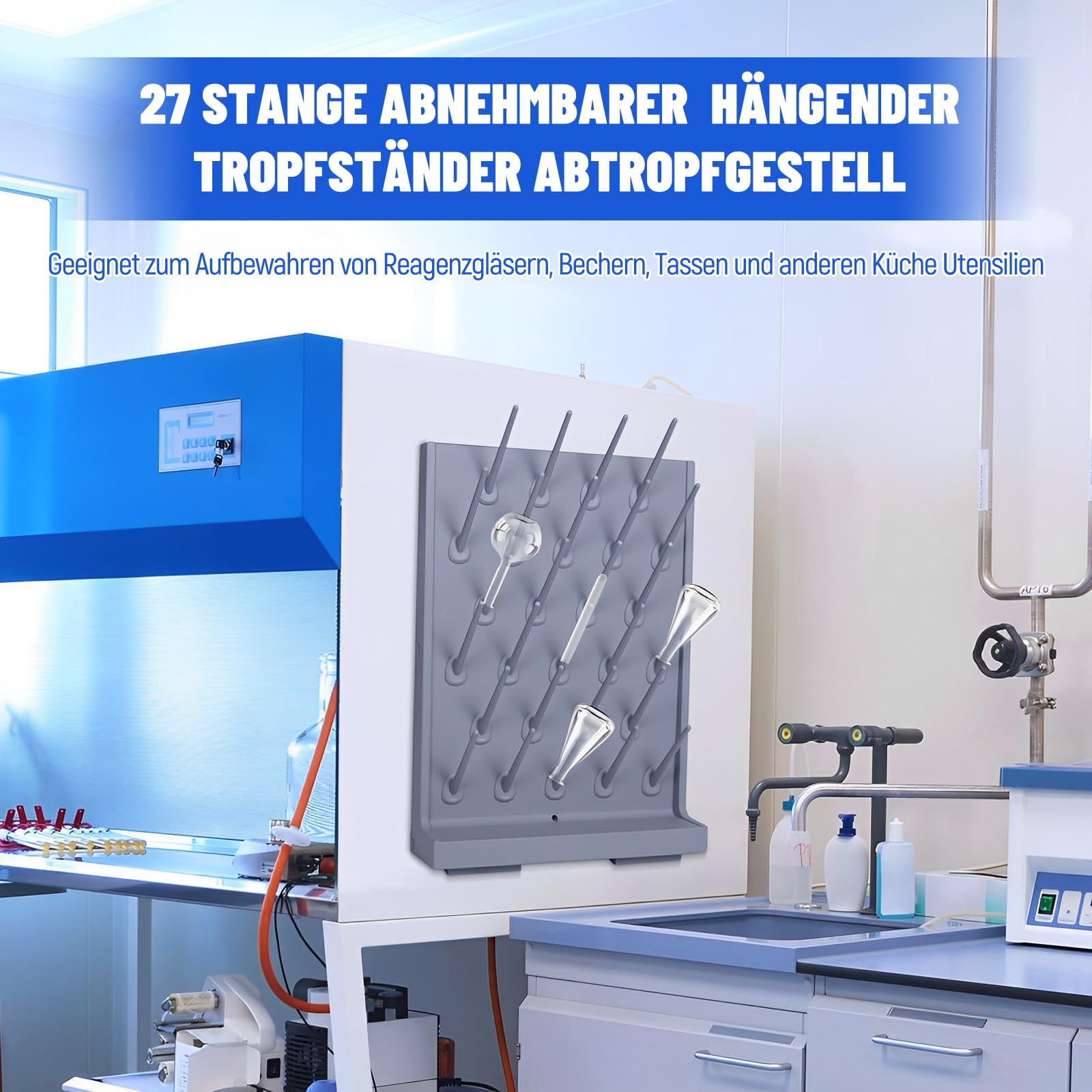 Colcolo Mehrzweck Abtropfständer, Abnehmbare Reinigungsutensilien, Zum Aufhängen, Langlebig, Praktisch, Abtropfgestell für Fabrikbecher