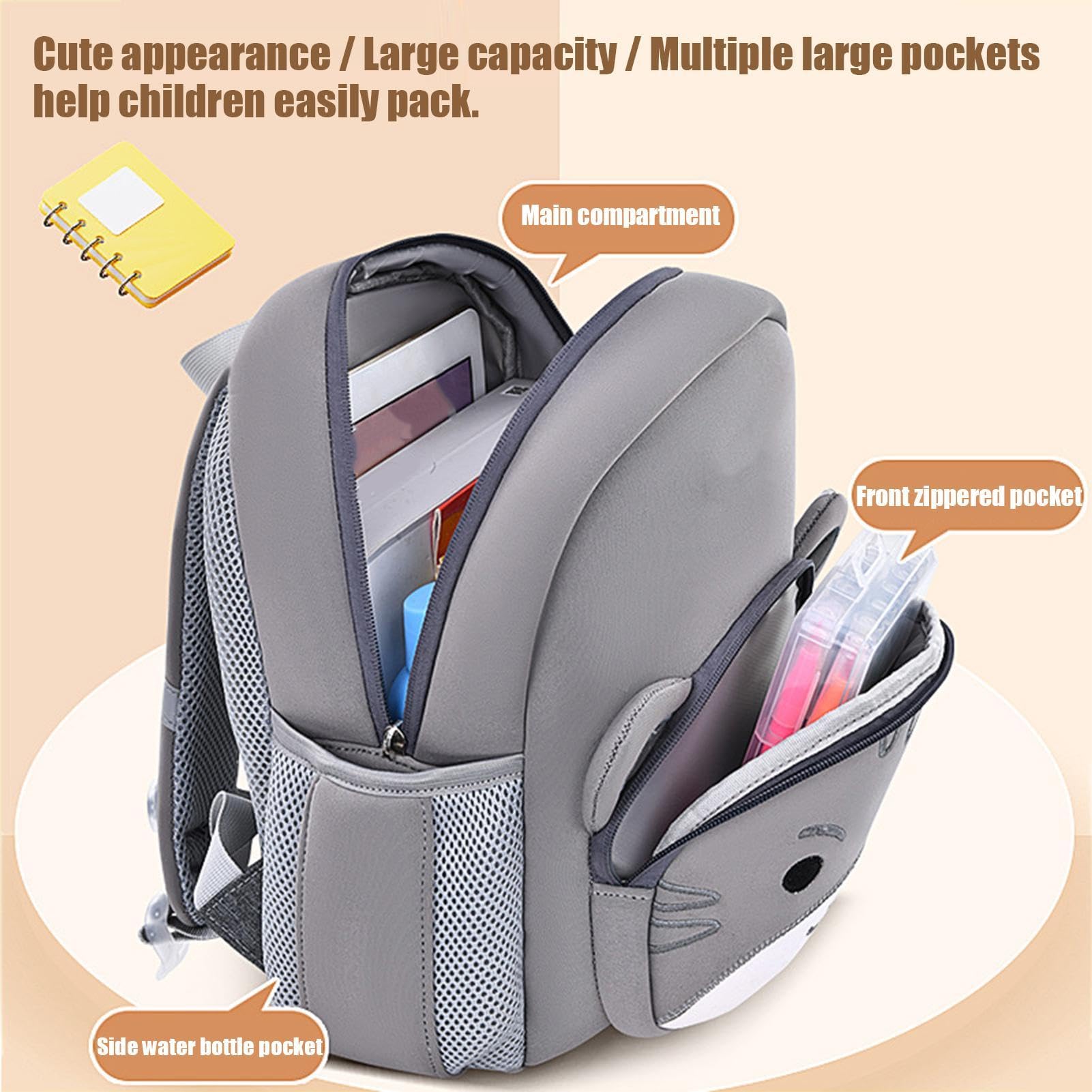 Mochila Preescolar Dibujos Animados De Animales Bonitos Para Niños