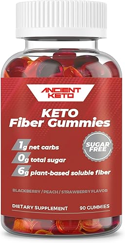 Gomitas de fibra keto sin azúcar para adultos  Suplemento vitamínico Keto para hombres y mujeres  Prebióticos de alta fibra a base de plantas, disponible en Yaxa Peru