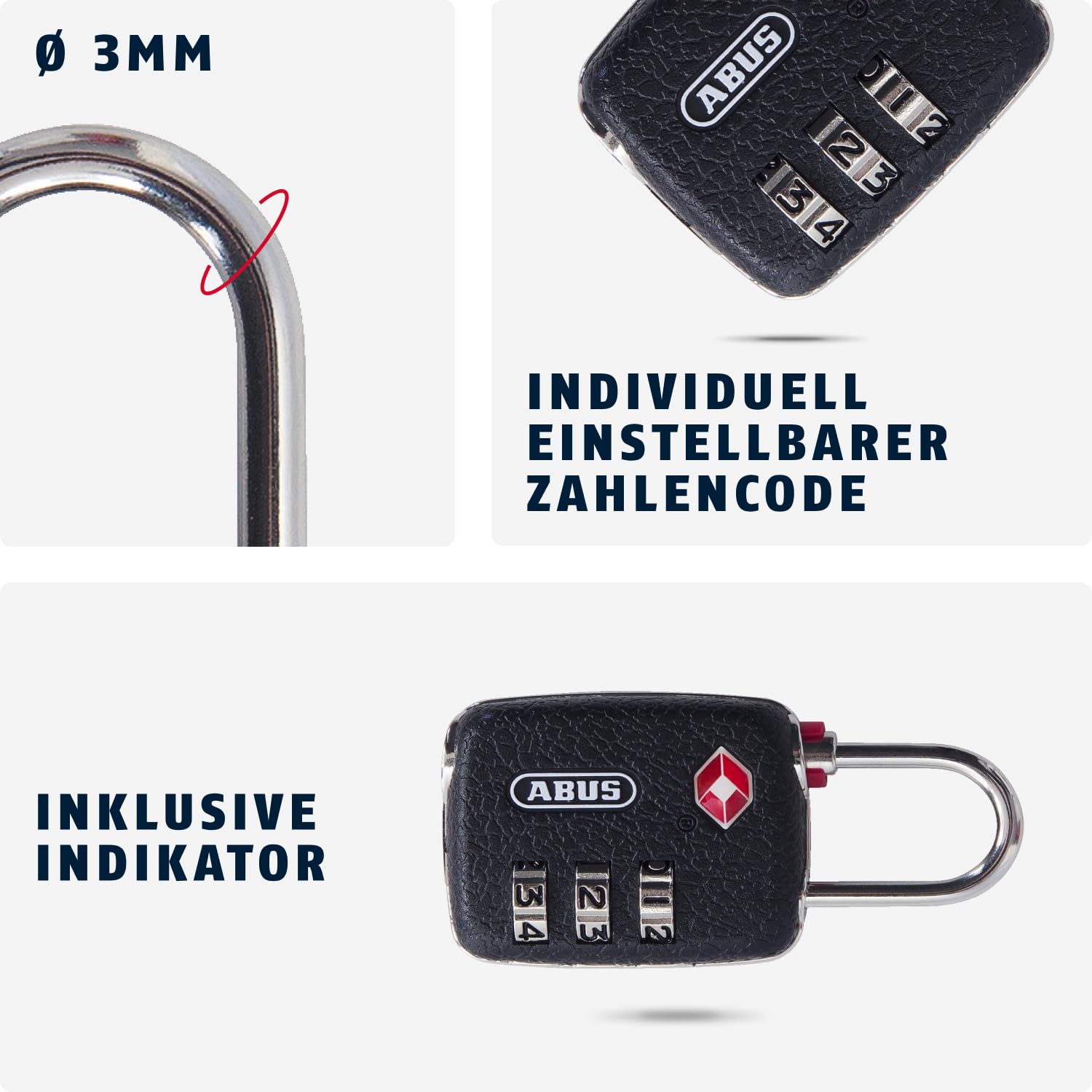 ABUS TSA Kłódka 146TSA/30 Twins zestaw 2-częściowy, 58830