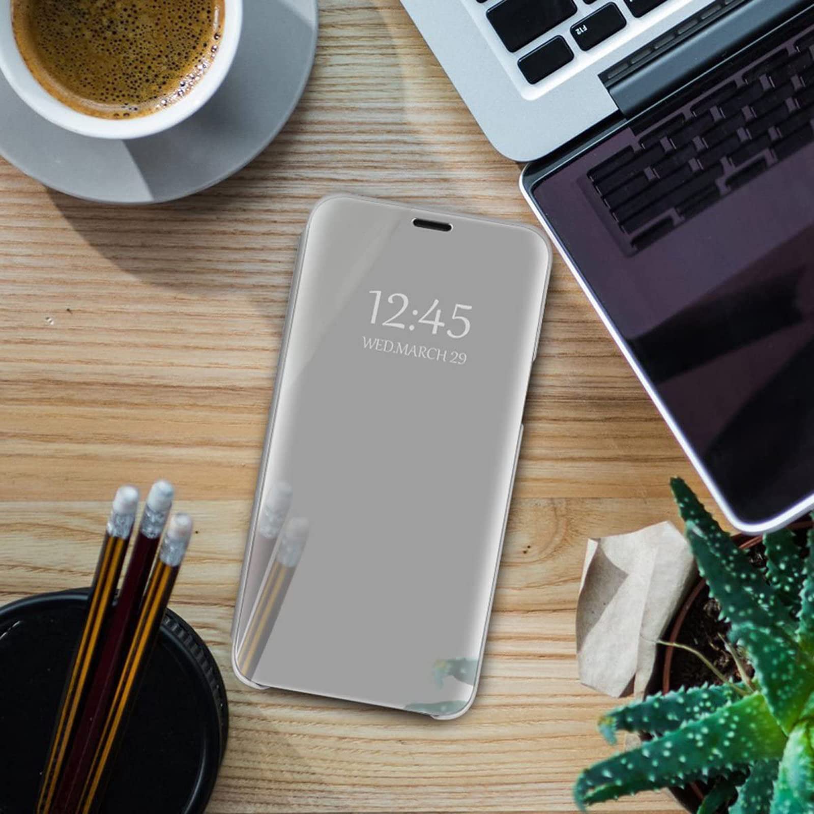 Custodia Z Fold 8 per Samsung Galaxy Z Fold8 5G, custodia per cellulare con cavalletto integrato, in pelle PU, elettrolitica trasparente, a specchio, custodia protettiva antiurto per Samsung Z Fold 8