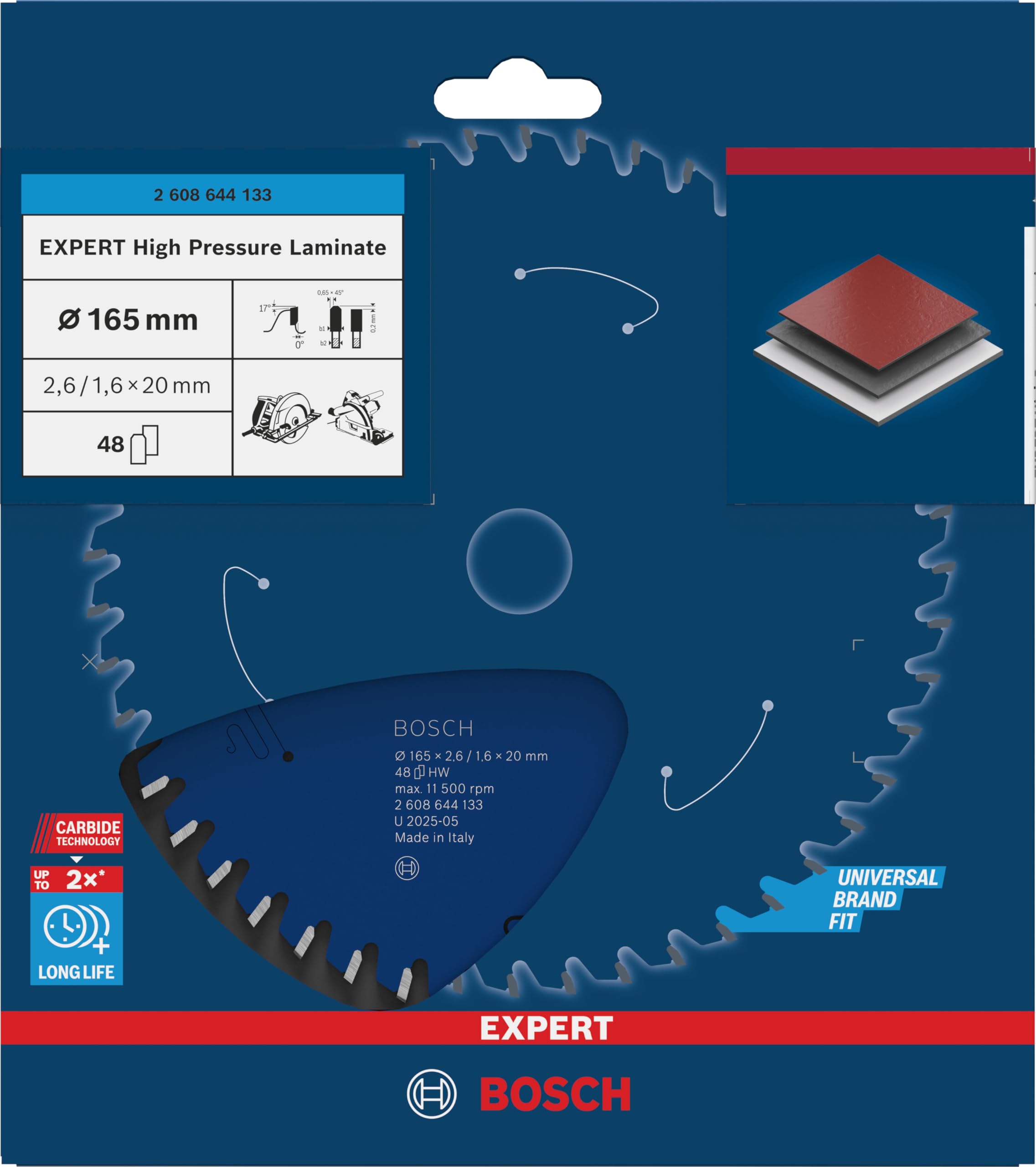 Bosch 1x EXPERT High Pressure Laminate lama