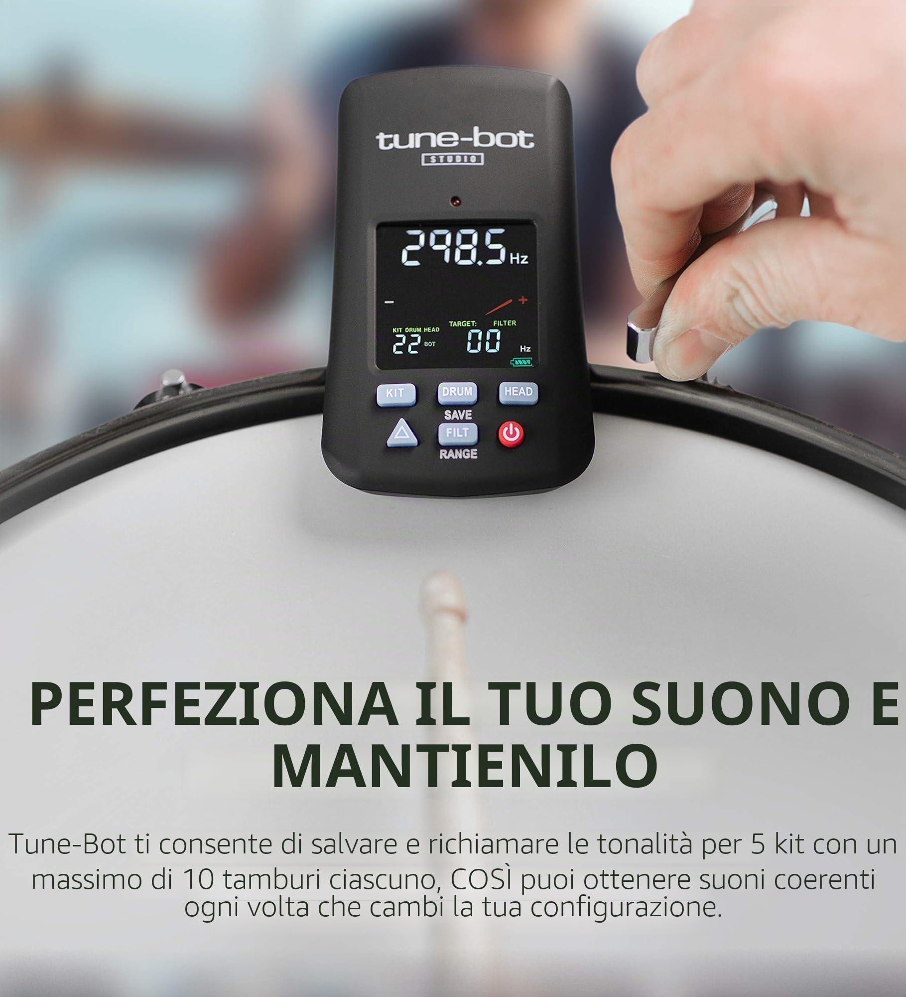 tune-bot Overtone Labs,Tune-Bot Accordatore per Batteria