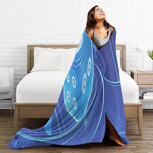 Miniatura 6 de Genshin Game Impact Yelan - Manta suave de franela de microfibra de forro polar, para sofá, sala de estar, dormitorio, cálida y ligera para niños y