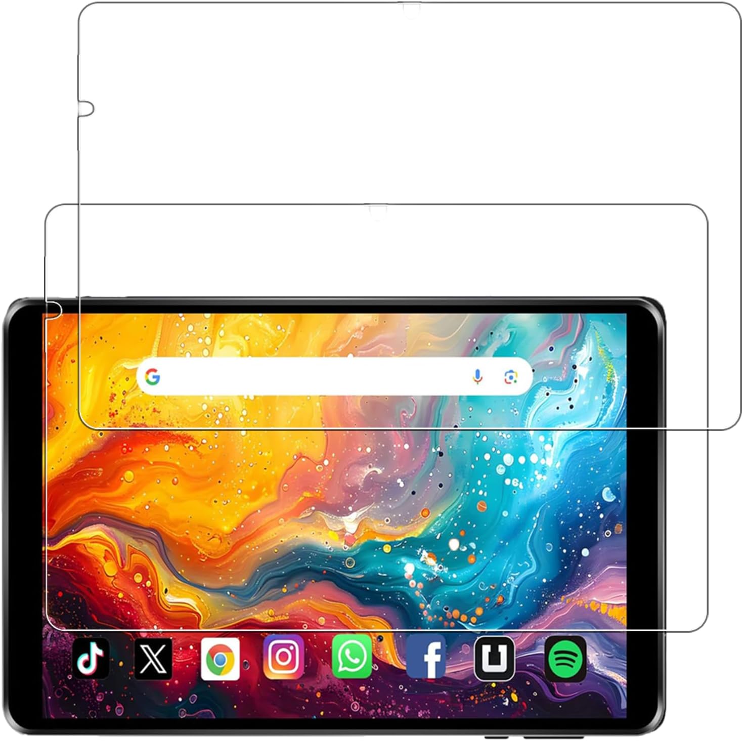 Protector de Pantalla de Vidrio Templado para HAOVM M8 8 Pulgadas, 2 Unidades