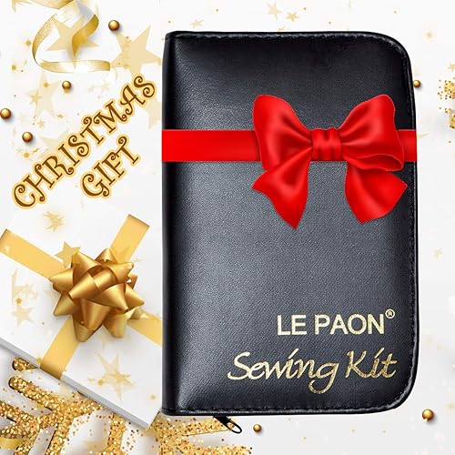 Miniatura 2 de Kit de costura para viajeros, adultos, principiantes, emergencias, organizador de suministros de costura de bricolaje relleno con tijeras, dedal,