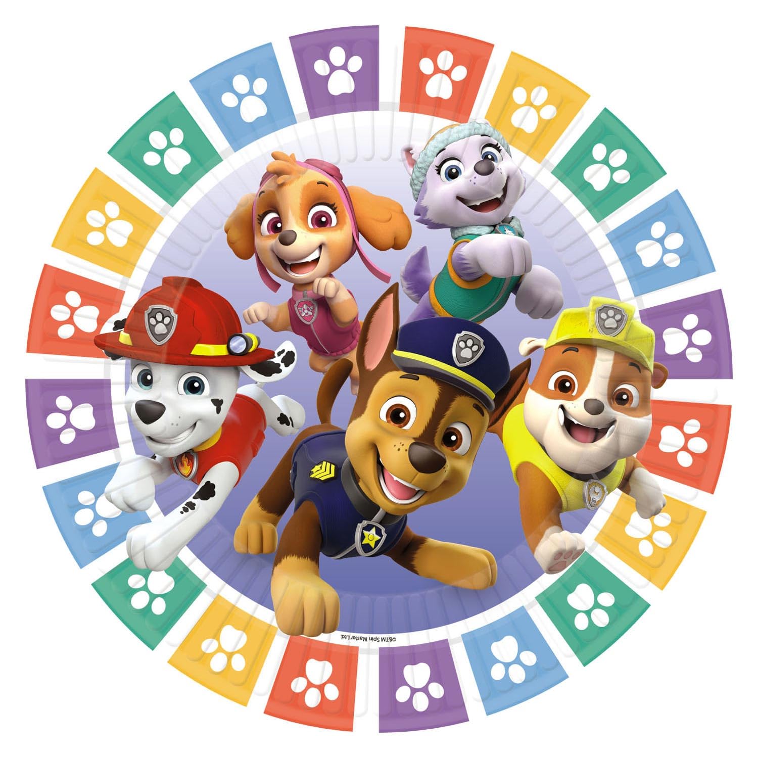 amscan Paw Patrol 8 Plates Multi-Coloured