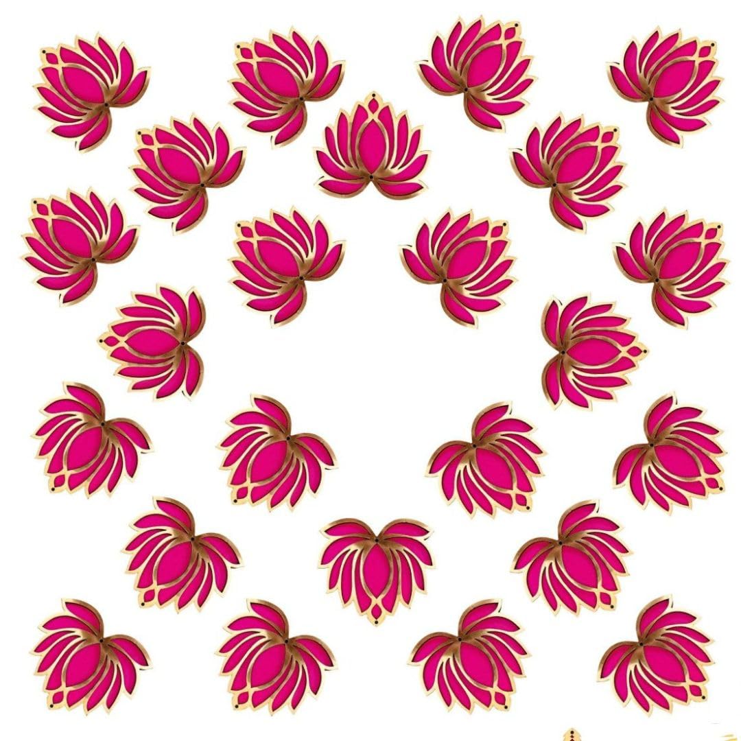 ARINJAY Wooden Lotus Decoration Cutout – Elegant Rangoli for Diwali, Dussehra, Weddings, Pooja & Festival Decor (24, Flower) (B0DC7QL6FQ) Amazon Price History, Amazon Price Tracker