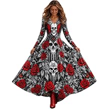 Witch Costume Skeleton Dress Vintage Boho Halloween Costumes for Women 2026