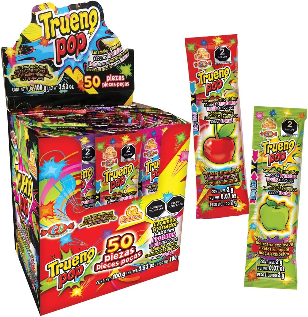 Trueno Pop 50 piezas, Caramelo Tronador Sabores Surtidos, Las Delicias ...