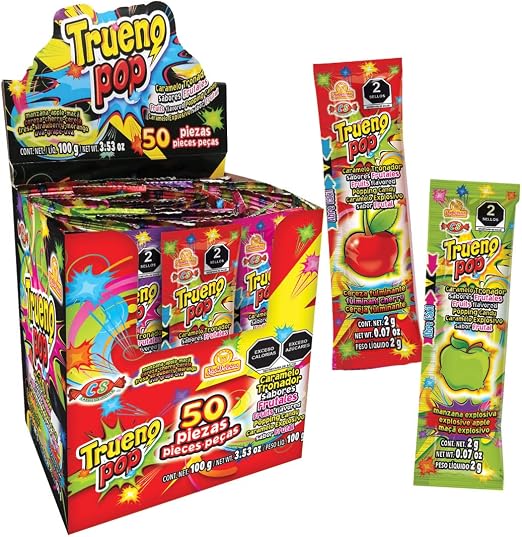 Trueno Pop 50 piezas, Caramelo Tronador Sabores Surtidos, Las Delicias ...