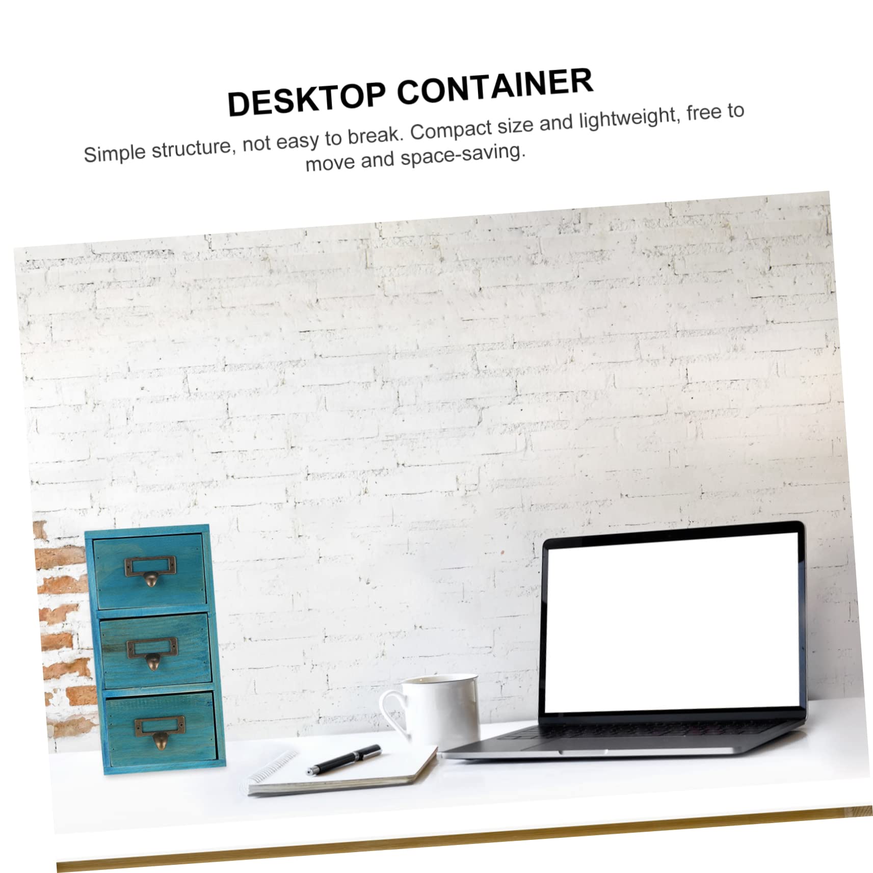 Caja Organizadora de Madera Maciza para Escritorio, Compacta Cajón