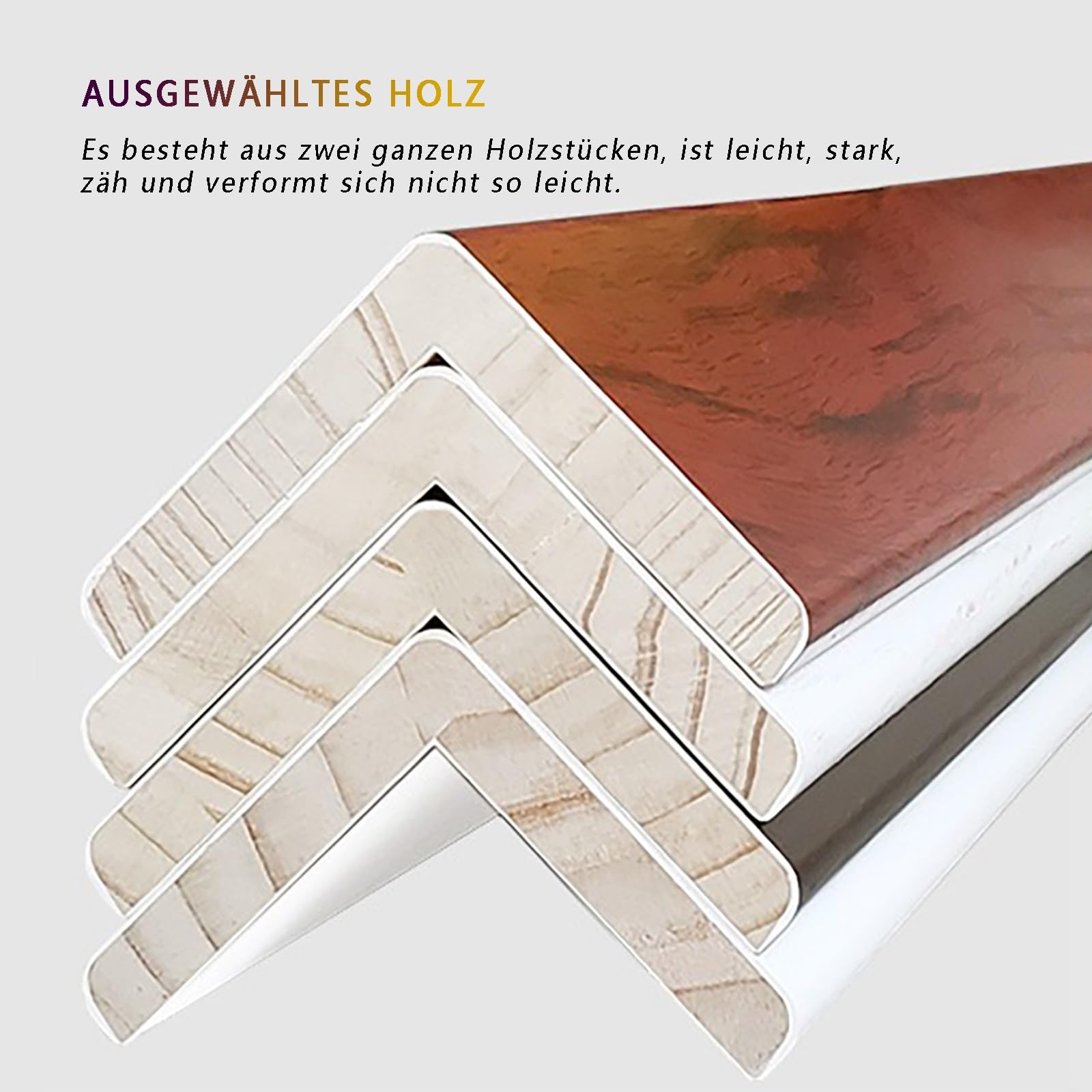 Protectores de bordes de esquina de madera, muebles duraderos y protectores de pared para seguridad, hogar y protección infantil