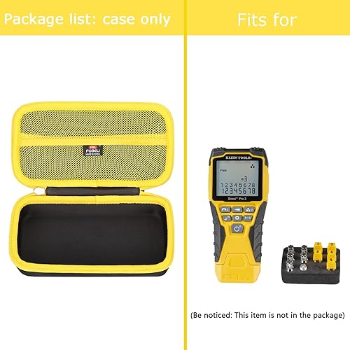 Miniatura 5 de Estuche rígido de viaje para Klein Tools VDV501-851 Kit de probador de cables con Scout Pro 3 (solo funda)