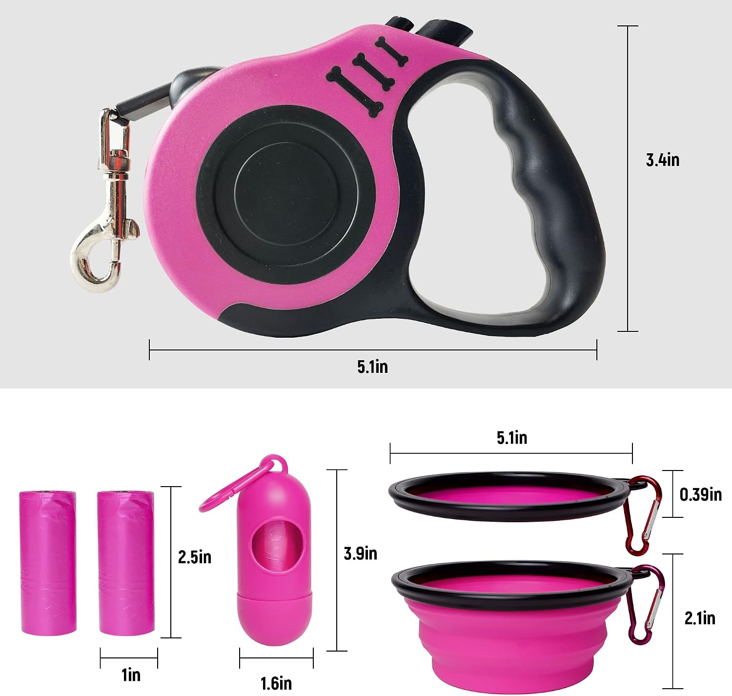 Retractable Dog Leash Automatic Telescopic Tractor Dog Tape image 2