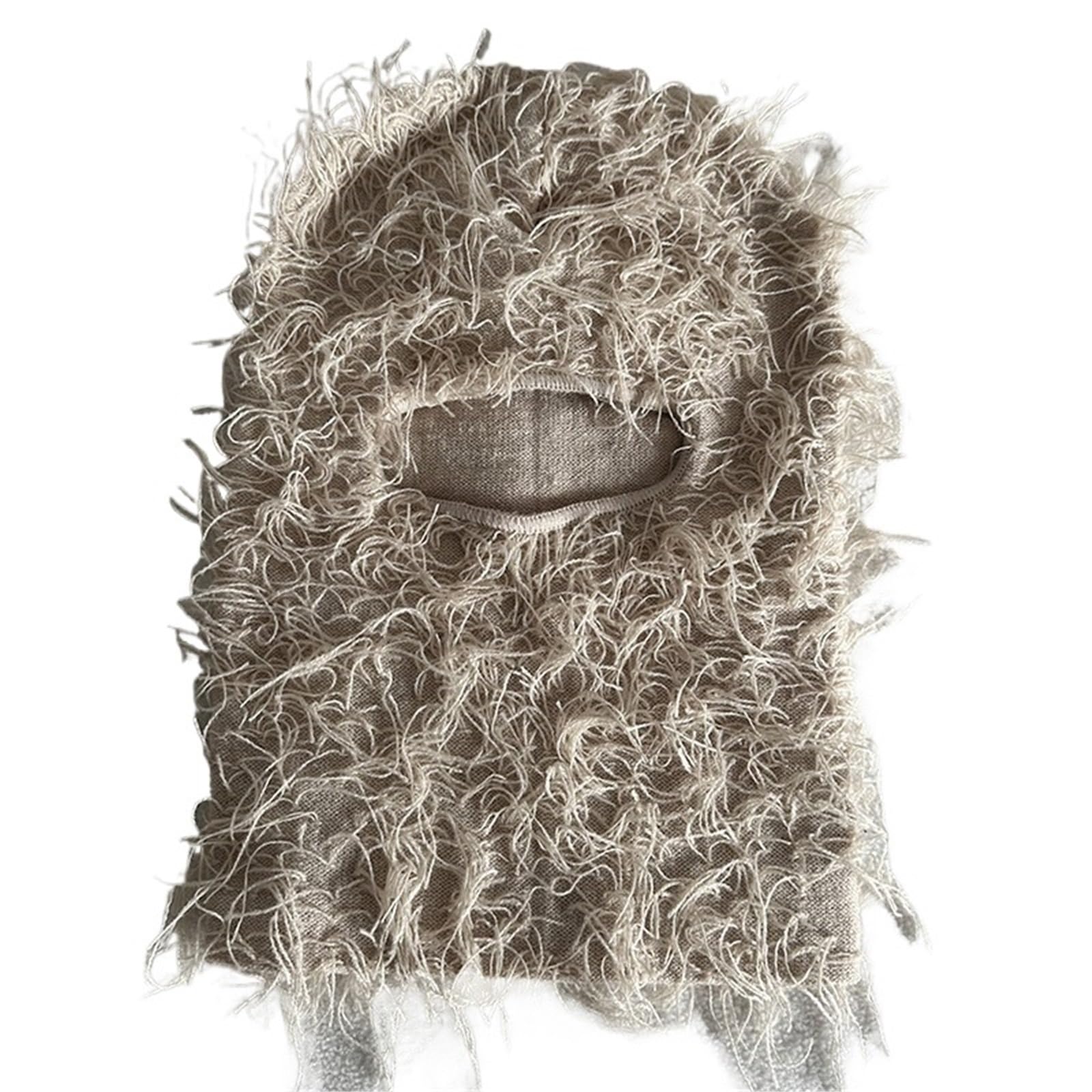 Cagoule Masque De Ski 2Pcs Ski Mask Face Scarf Warm Windproof Breathable Soft Winter Running Hiking Skiing Snowboarding Sports Accessories pour Le Ski(Beige)