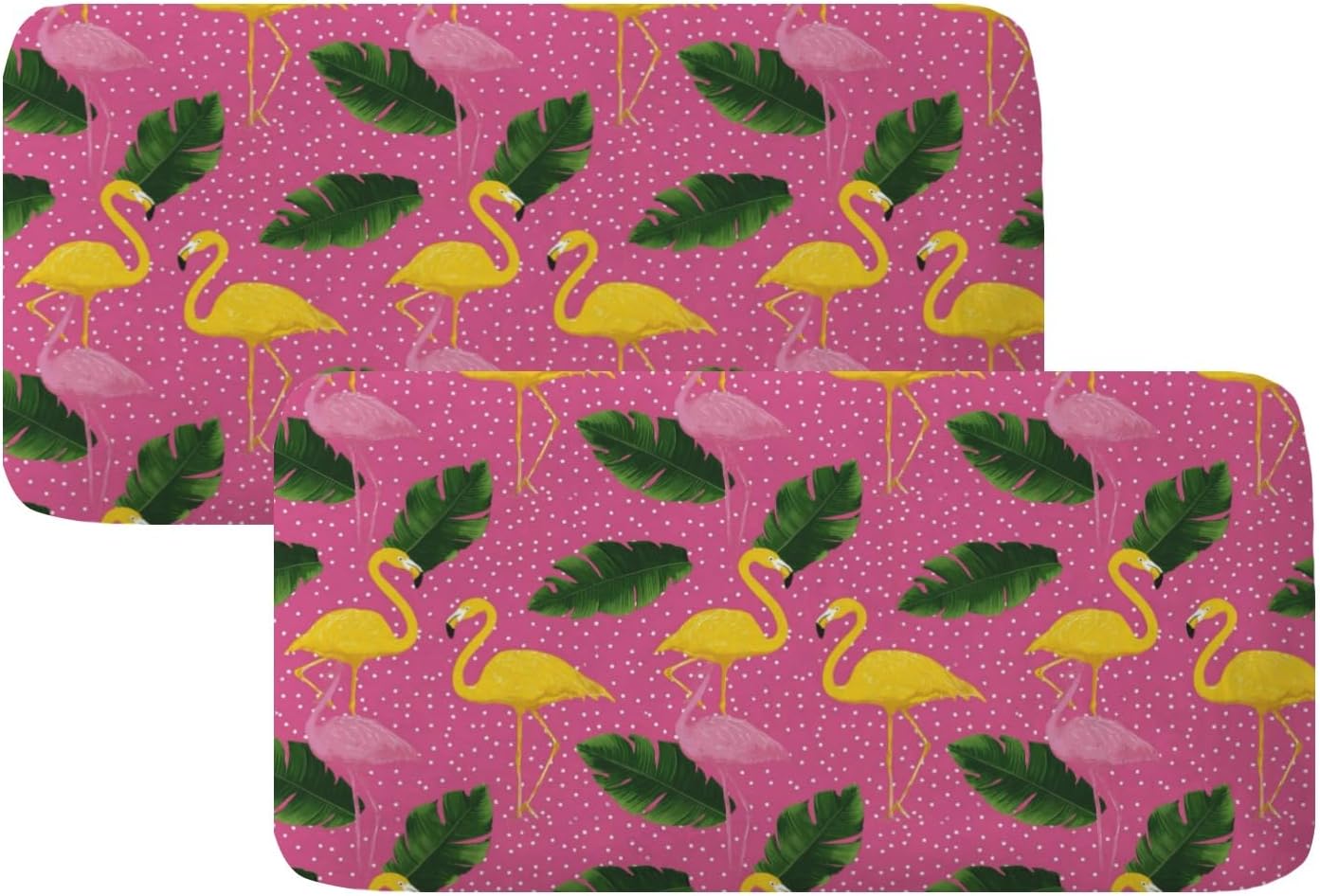Pink and Gold Flamingos Loveseat Covers Couch Covers for 2 Cushion Couch, 2-Piece Stretch Sofa Slipcovers Anti-Slip Washable Furniture Protectors for Dogs Pets
