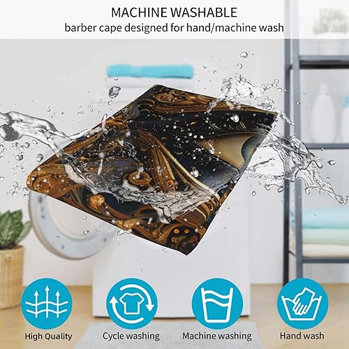 Miniatura 7 de Mystical Eyes magic Sacred geometry golden Barber Cape for Men Professional Hairdressing Cutting Salon Cape Hair Styling Cape