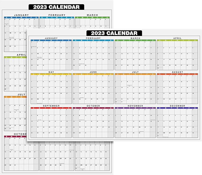 2023 Full Desk Calendar 11 x 17” Large Size 12 Month Planner 2 Sided Vertical