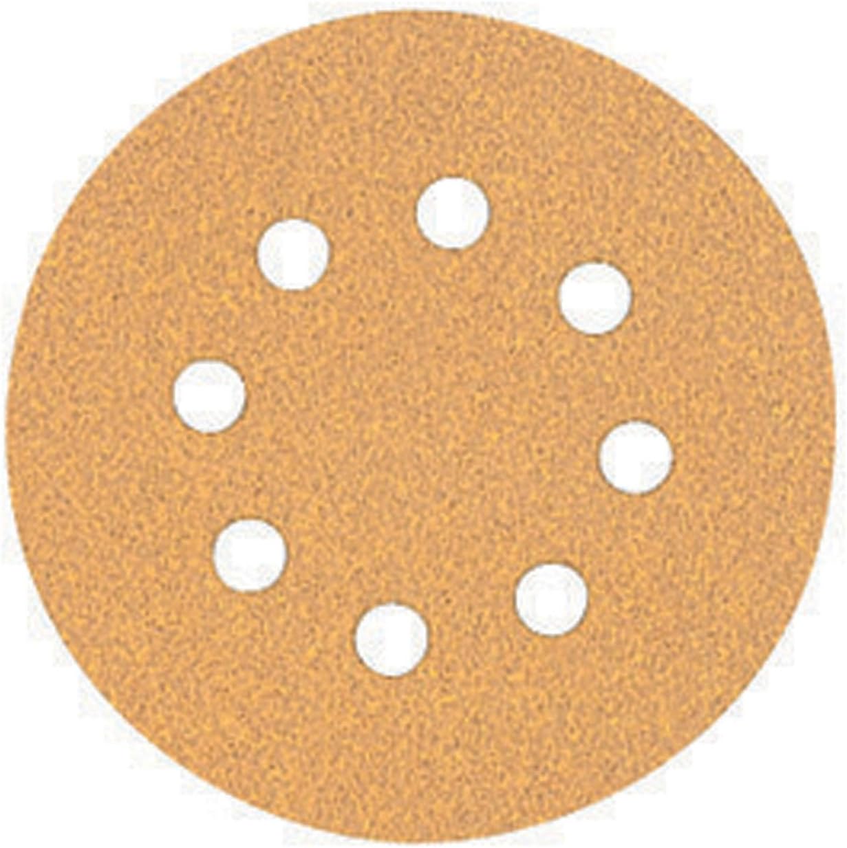 DW4303 5-Inch 8-Hole 120-Grit Hook-and-Loop Random Orbit Sandpaper (5-Pack)