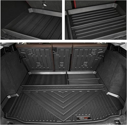 Miniatura 3 de Alfombrillas de suelo y forro de carga para maletero compatibles con BMW X3 2018-2024, alfombrilla para respaldo de asiento trasero, para todo tipo