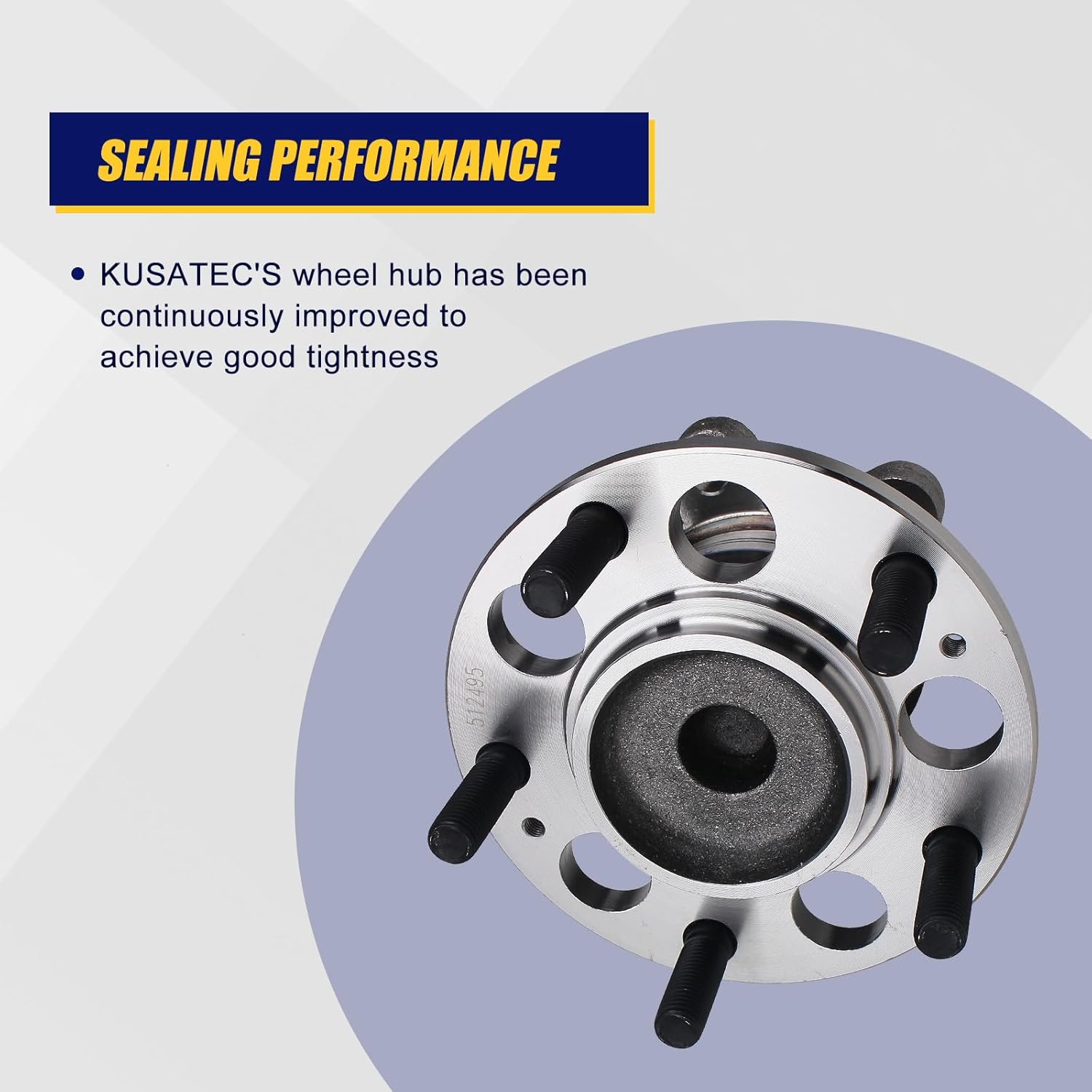KUSATEC 512495 Rear Wheel Bearing and Hub Assembly Compatible with 2014-2019 Kia Soul EV, 5 Lug Bolts w/ABS