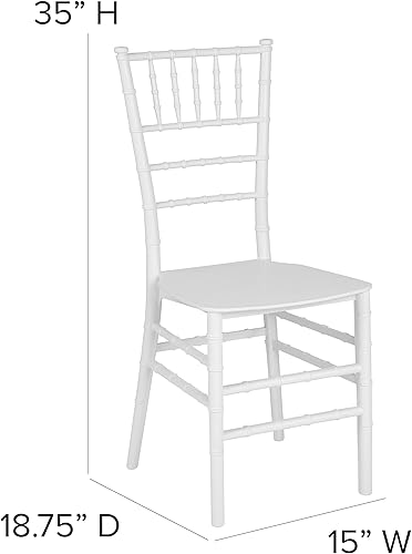 Miniatura 3 de Flash Furniture - Silla Chiavari apilable de resina blanca de la serie HERCULES Blanco,Champán,Dorado,Negro,Oro