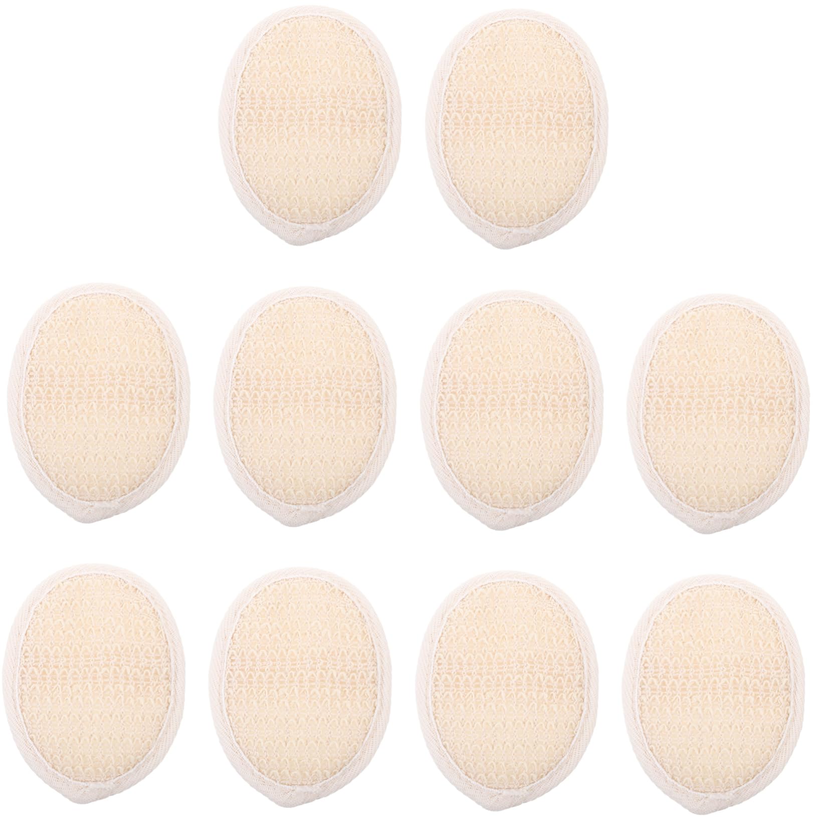 minkissy 30 Piezas exfoliante de esponja vegetal almohadillas de esponja de lufa ducha esponjas exfoliantes toalla cepillo exfoliante Cuerpo Artículos de aseo cepillo de baño set de borchas