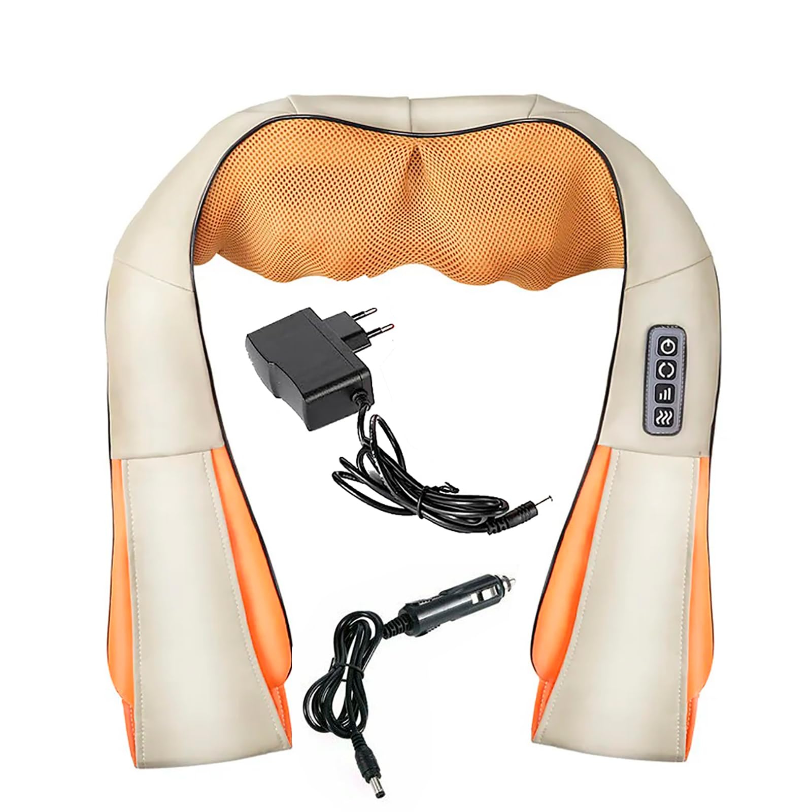 Masajeador Eléctrico Shiatsu Con Calefacción Para Cuello, Espalda, Piernas y Hombros | Alivia El Dolor Muscular Corporal | Intensidad Ajustable
