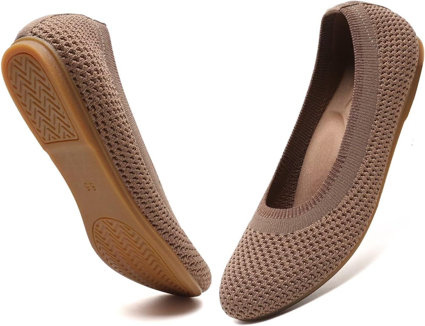 Women's Ballet Flats Classic Dressy Shoes Comfortable Foldable Walking Work Shoes with Arch Support