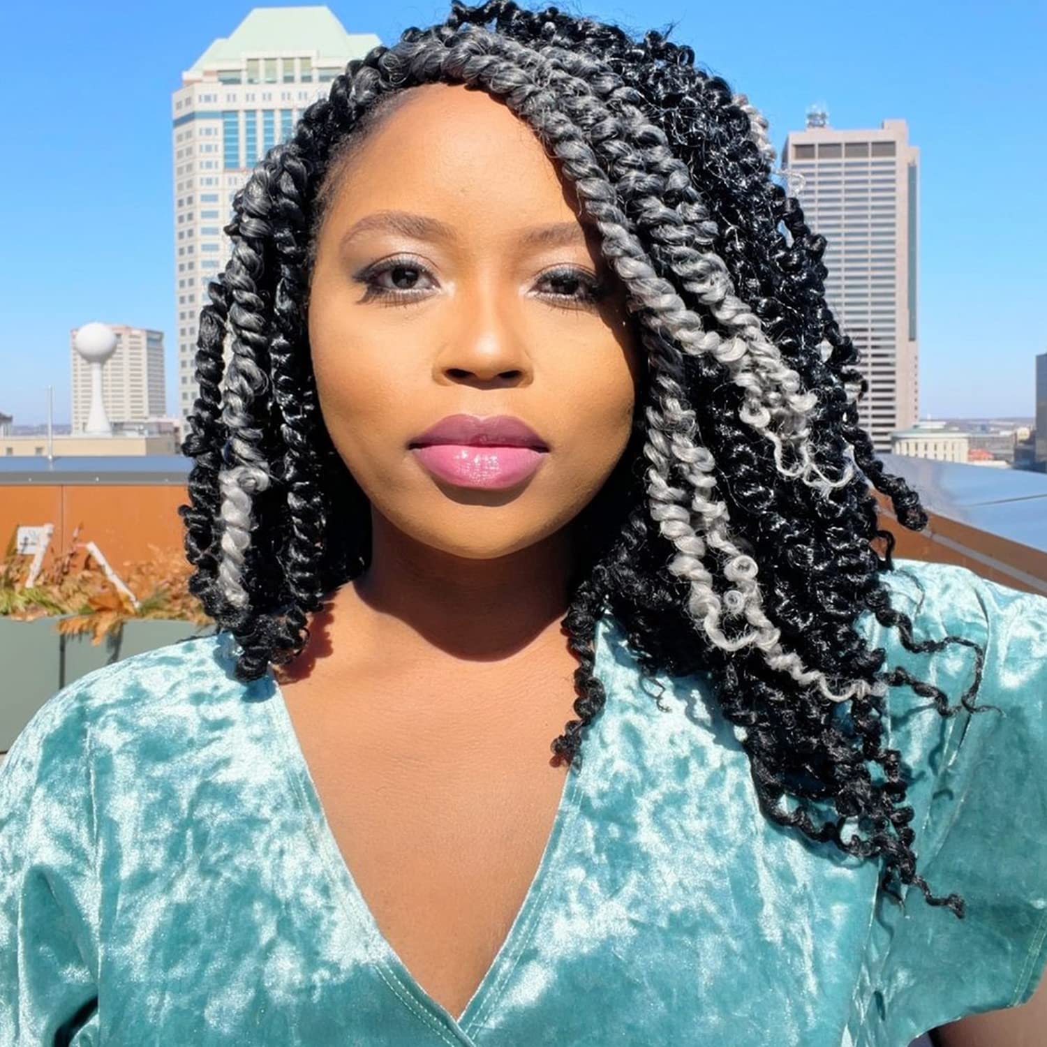 SUN LOCS Pre-Twisted Passion Twist Crochet Hair Extensions
