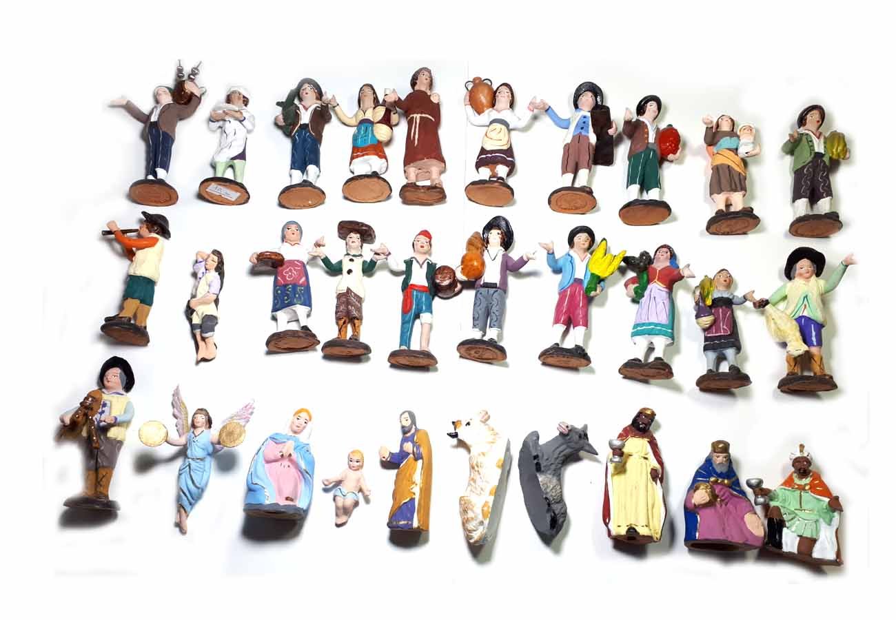 Sie erhalten 30 Hirten aus Terrakotta, Höhe 10 cm, Geburt Jesu, König, für Krippe, Heiliger Grigorium, Handwerk. Es gibt 10 Tage, um sie zu produzieren, erhalten Sie einen kostenlosen