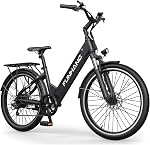 Funhang Vélo électrique pour adultes, 1000W Ébike de pointe, 50Miles Étape de vélo électrique Thru 26" Vélos de navette E avec 48V Batterie amovible intégrée, tige réglable, 7-Speed, UL 2849 Certifié