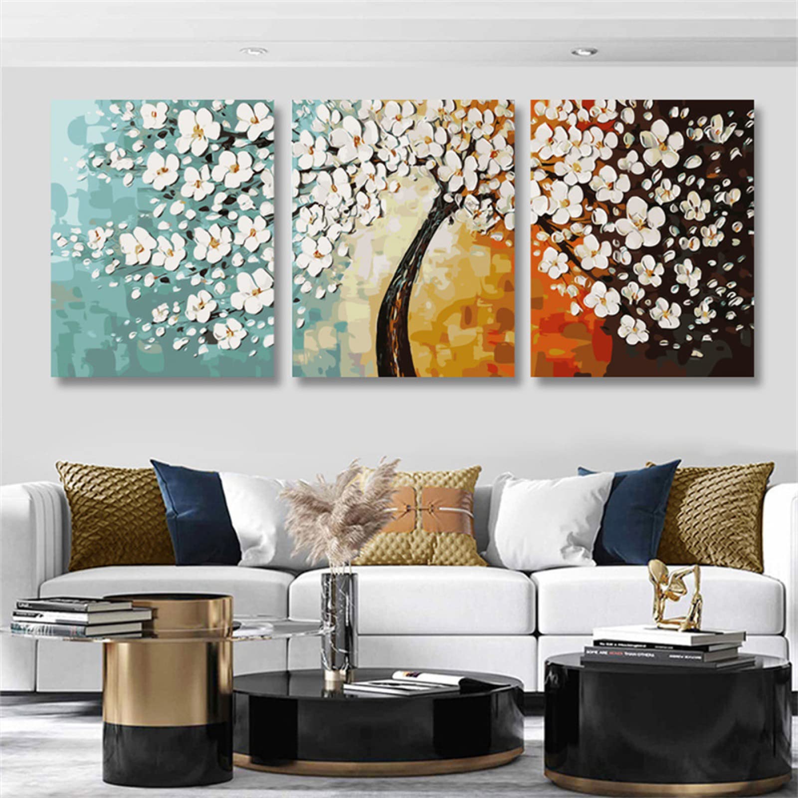 5D Diamond Painting Kits Completo, 3 Pezzi Square drill Albero Astratto 30x40cm Fai da Te Pittura Diamante, DIY Strass Ricamo Pittura a Punto Croce Arte Mestiere per Decorazione della Parete di Casa