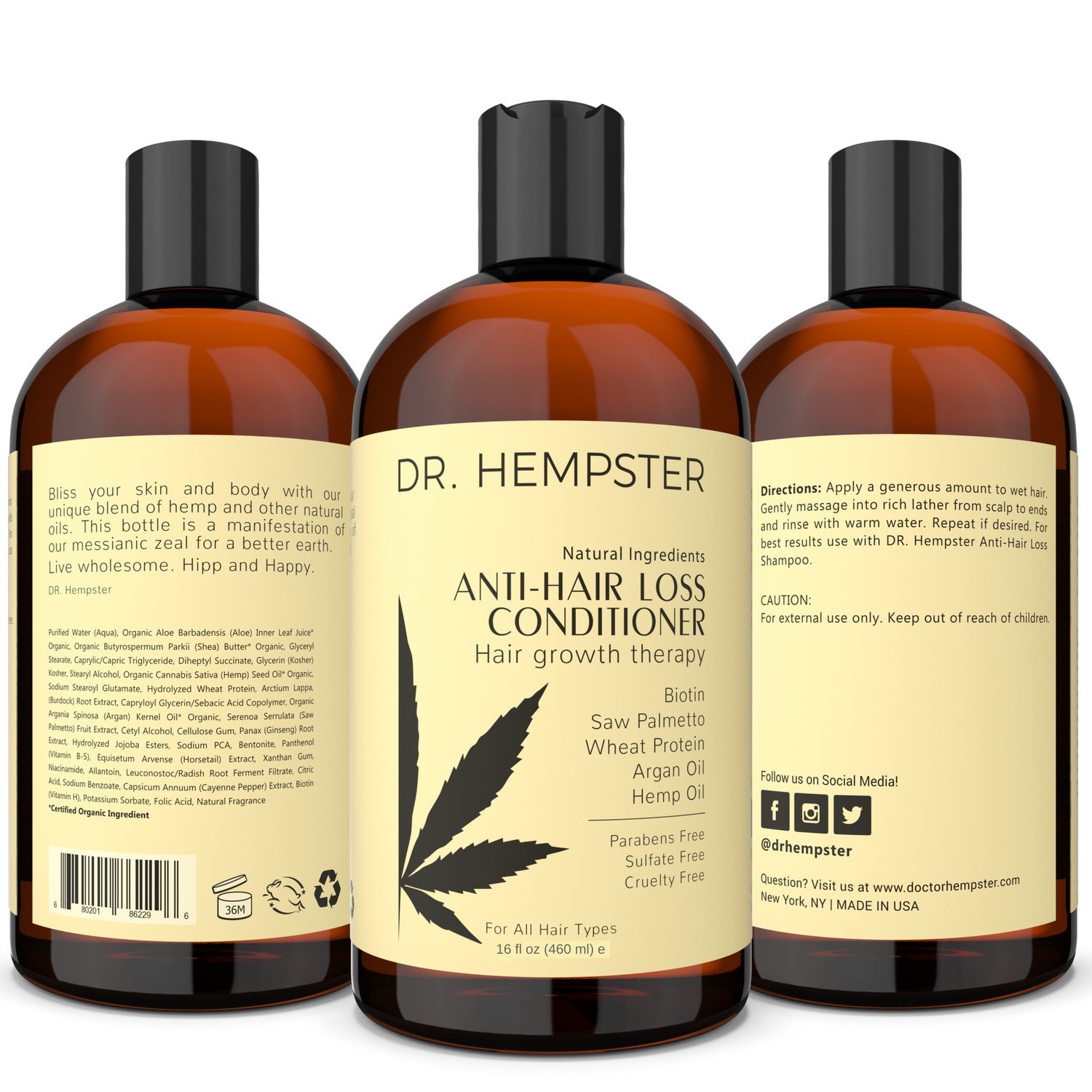 Dr Hempster Hair Growth Conditioner with Biotin and Hemp