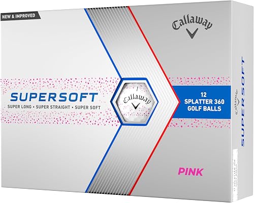 Callaway Golf Supersoft Golf Balls (2023 Version, Pink Splatter)