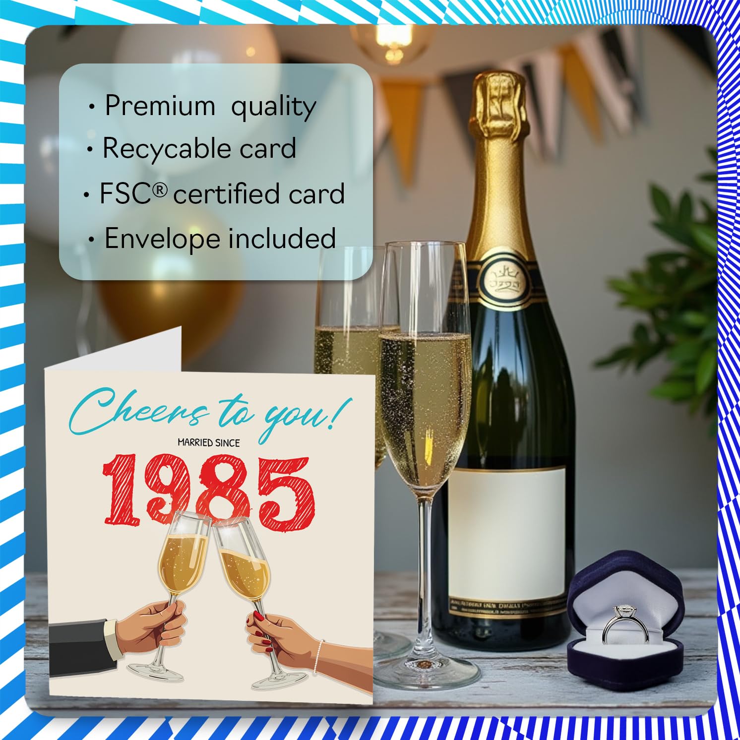 Amazon.com : Stuff4 40th Anniversary Card for Women Men