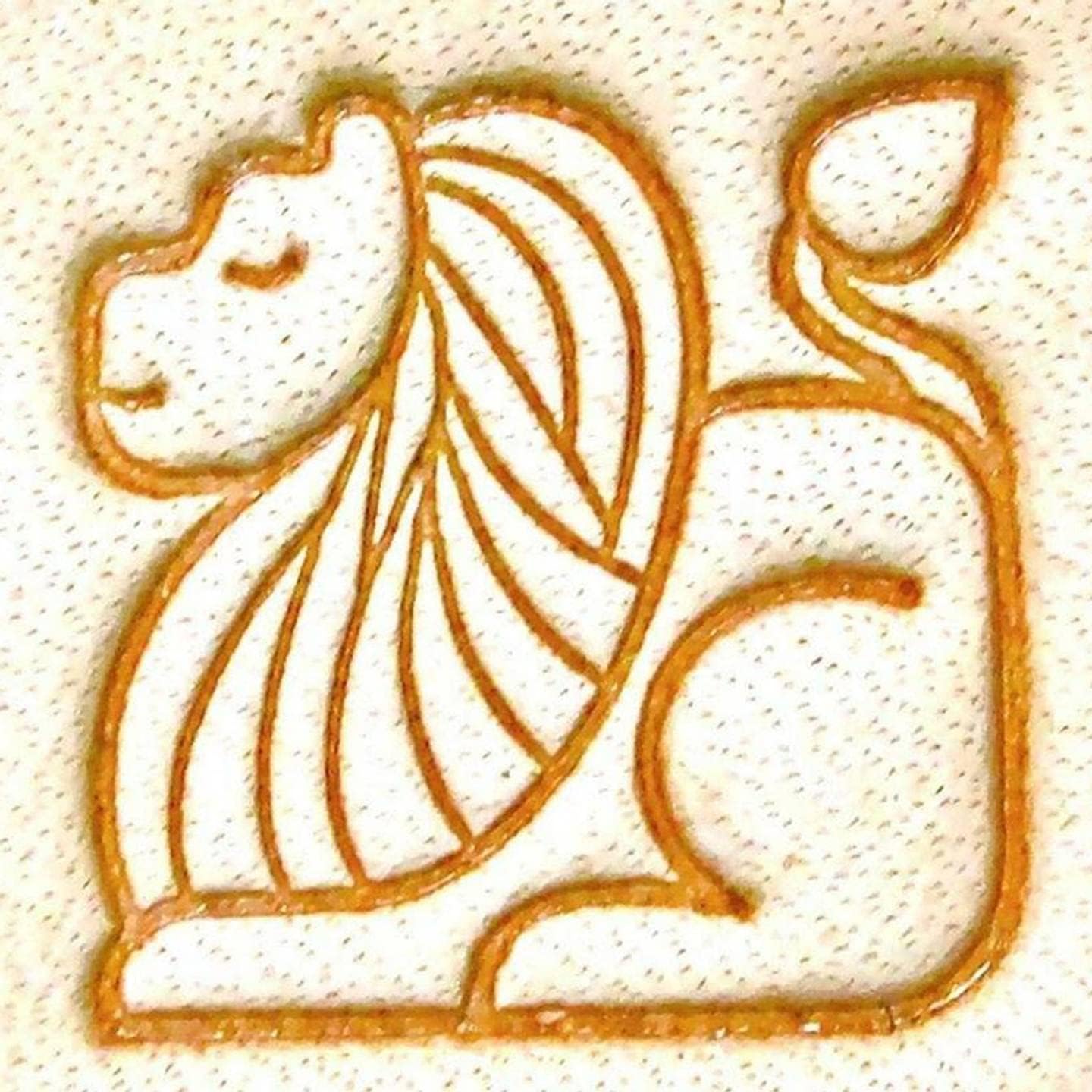 Craft Sha Leathercraft 16x16mm E690 Zodiac Sign Leo Pattern Leather Carving Stamping Tool Custom Shaped Leatherworking Stamp Punch