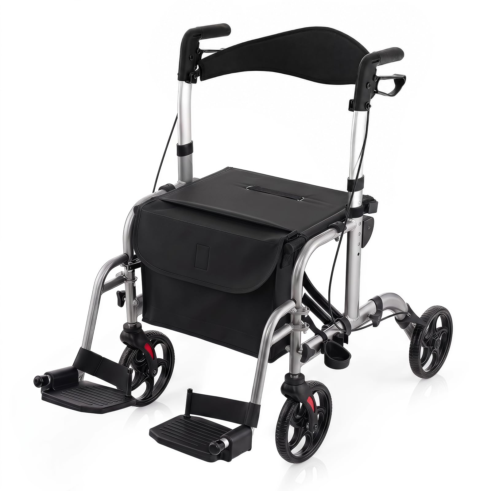 Amazon.com: GYMAX 2 in 1 Foldable Rollator Walker, Height