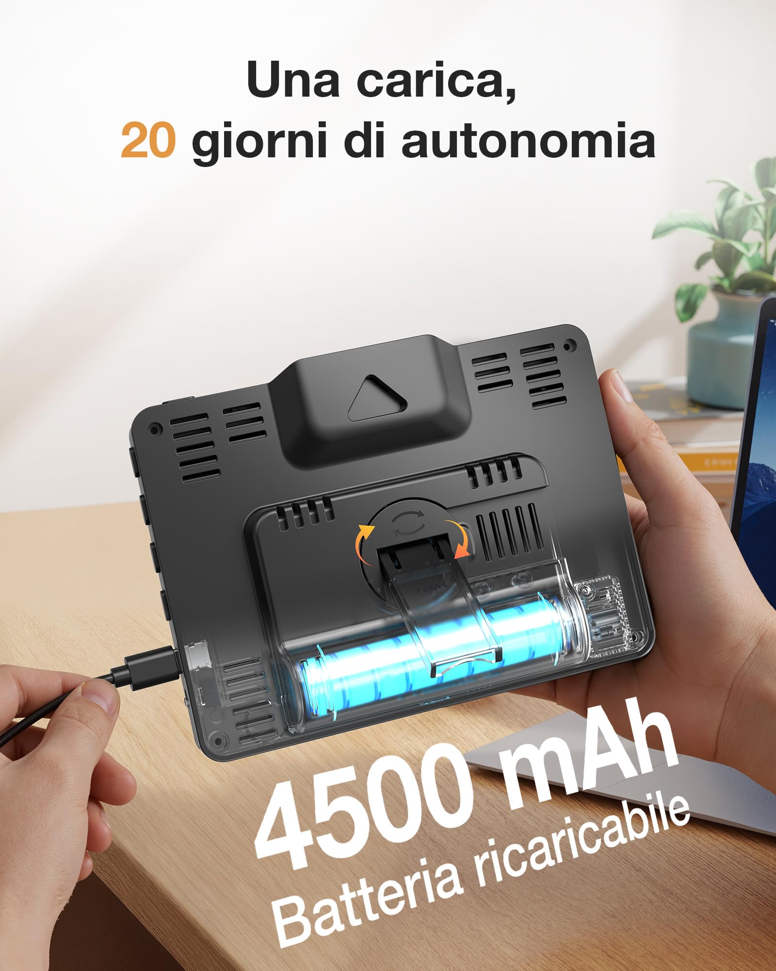 Stazione Meteo BALDR Wireless con Sensore Esterno, Display Digitale a Colori – Termometro Igrometro Interno/Esterno, Previsioni 1h + 12h, Batteria Ricaricabile